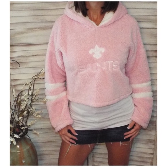 New Orleans Saints Fleur de Lis Sherpa Hoodie 2219 - Picture 2 of 5